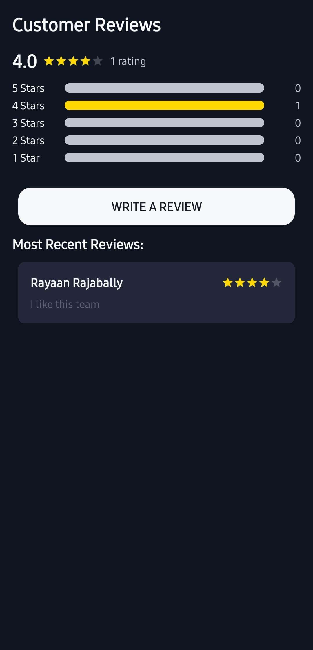 Customer reviews with star breakdown and user-submitted ratings